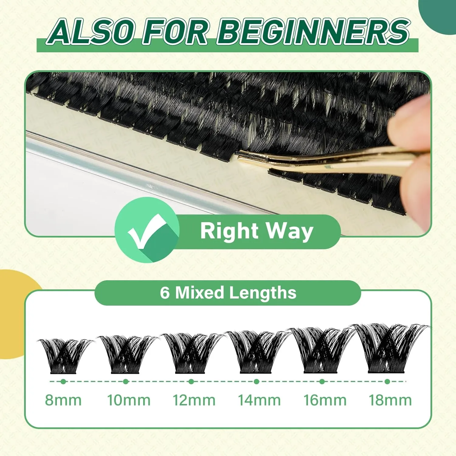 DIY Lash Extension 144pc Kit: Lash Clusters with Super Hold Mascara, Bond and Seal, Remover, Applicators, Brush, Cleaning Pad