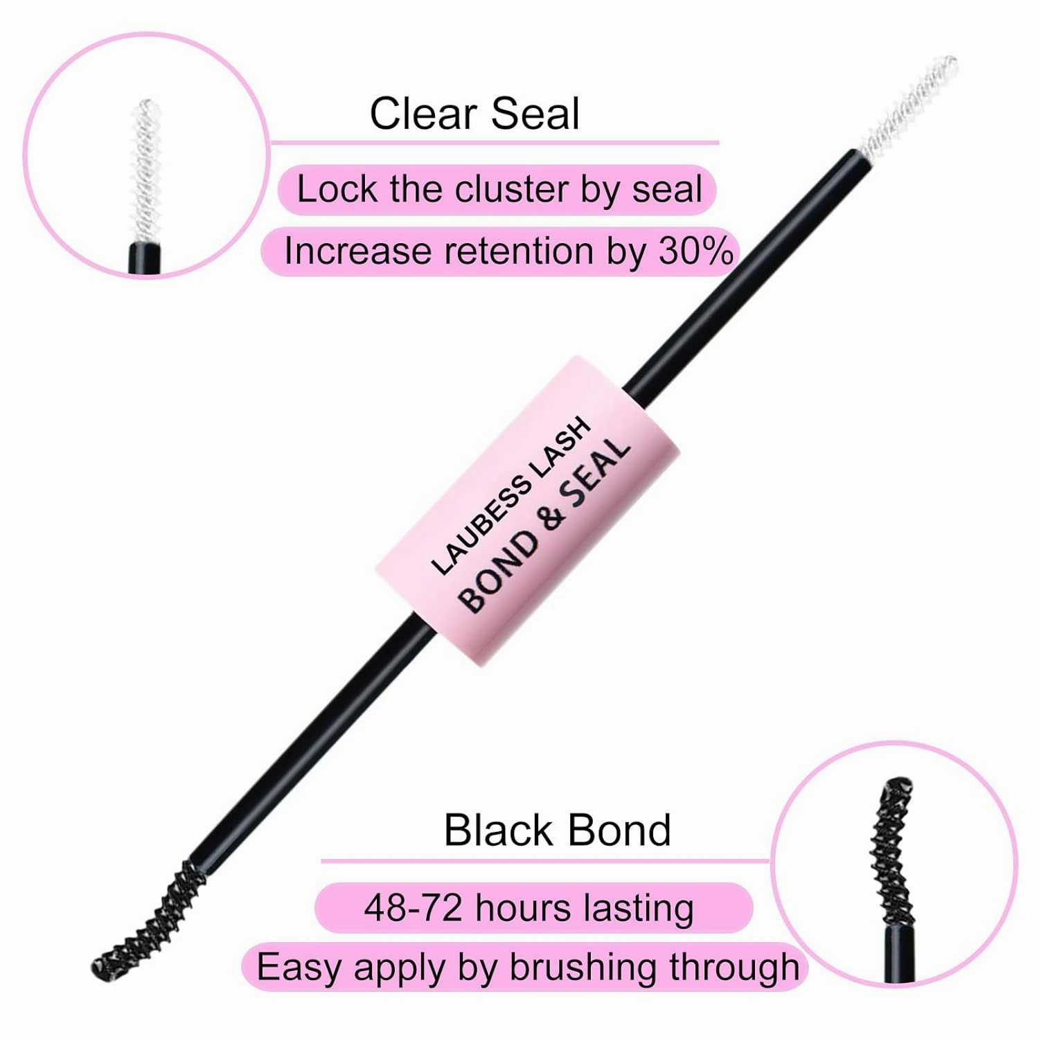 DIY Lash Extension Kit Bond and Seal Lash Glue Remover 300 Pcs 50D Lash Clusters Kit Mascara Wands Eyelash Extension Kit Eyelash Tweezers Individual Lashes Kit (Set 50D-0.07C-8-18Mix)
