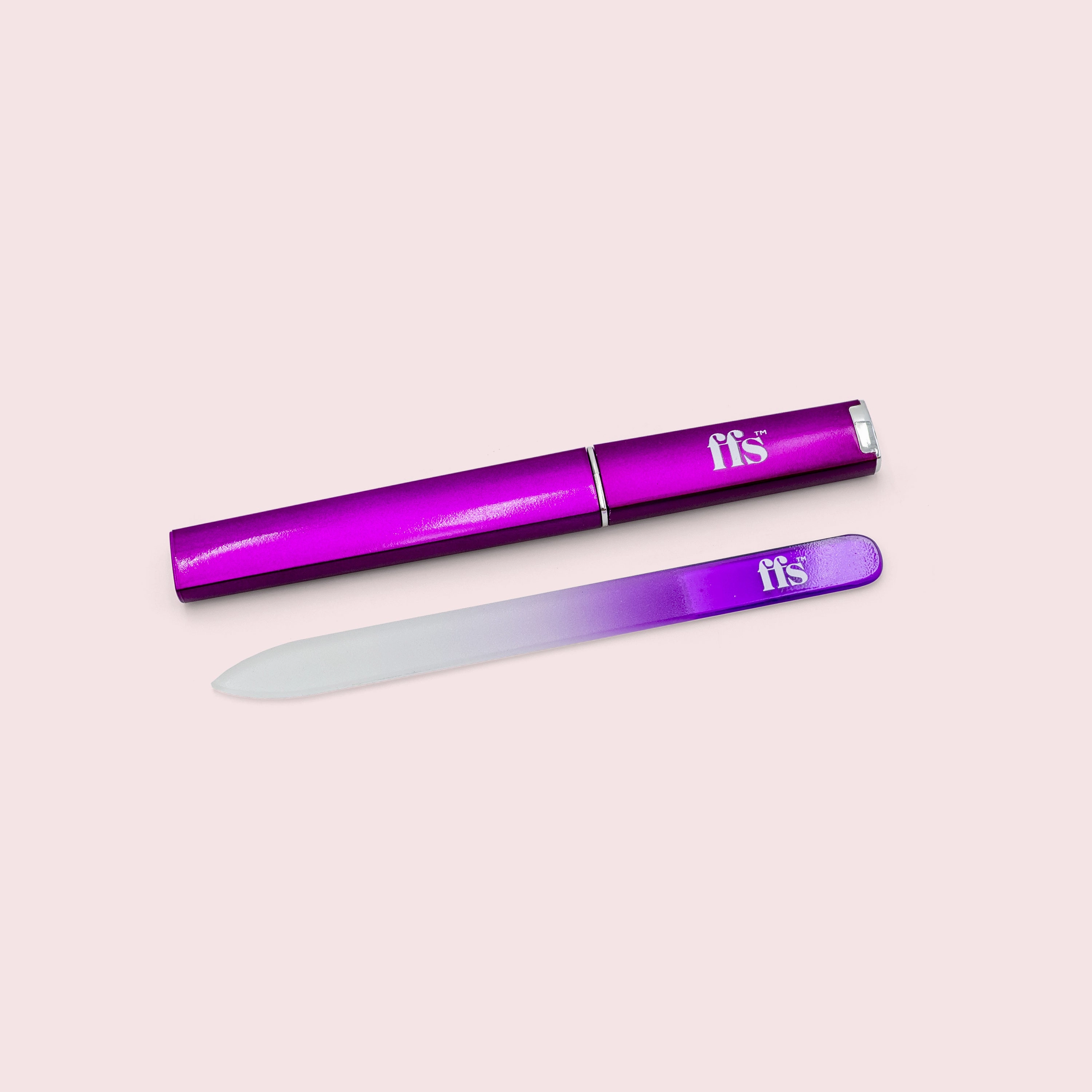 Double-Sided Glass Nail File with Travel Case