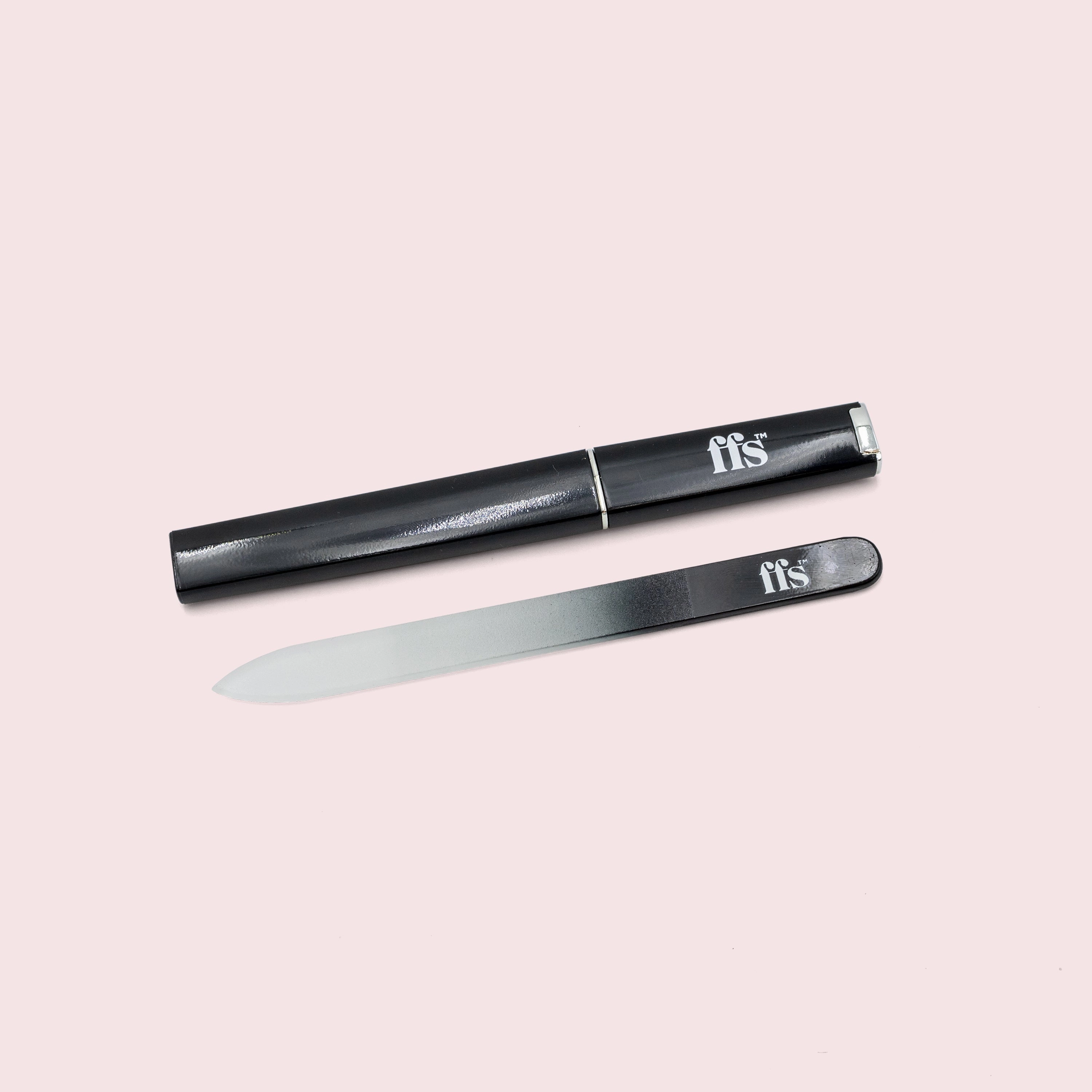 Double-Sided Glass Nail File with Travel Case