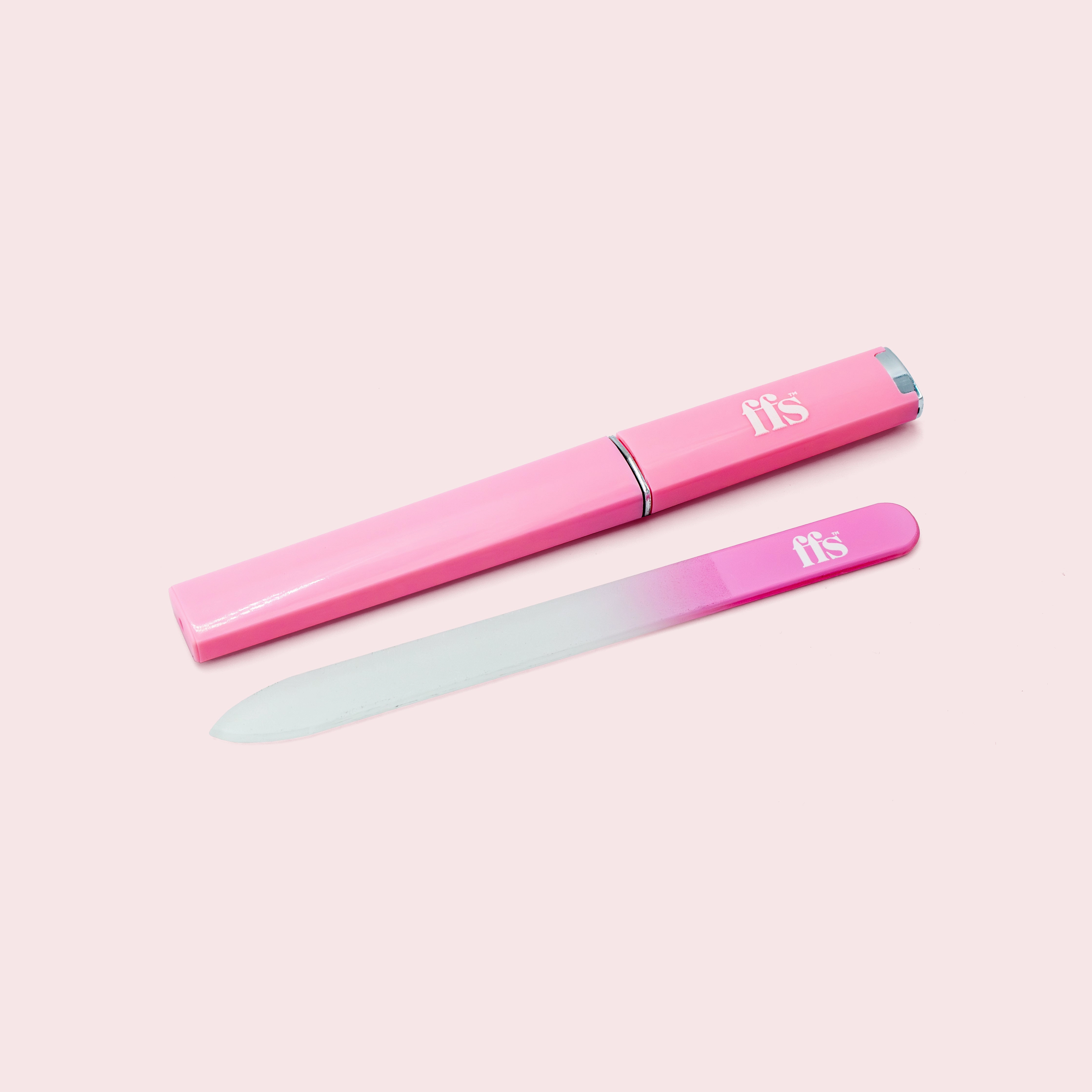 Double-Sided Glass Nail File with Travel Case