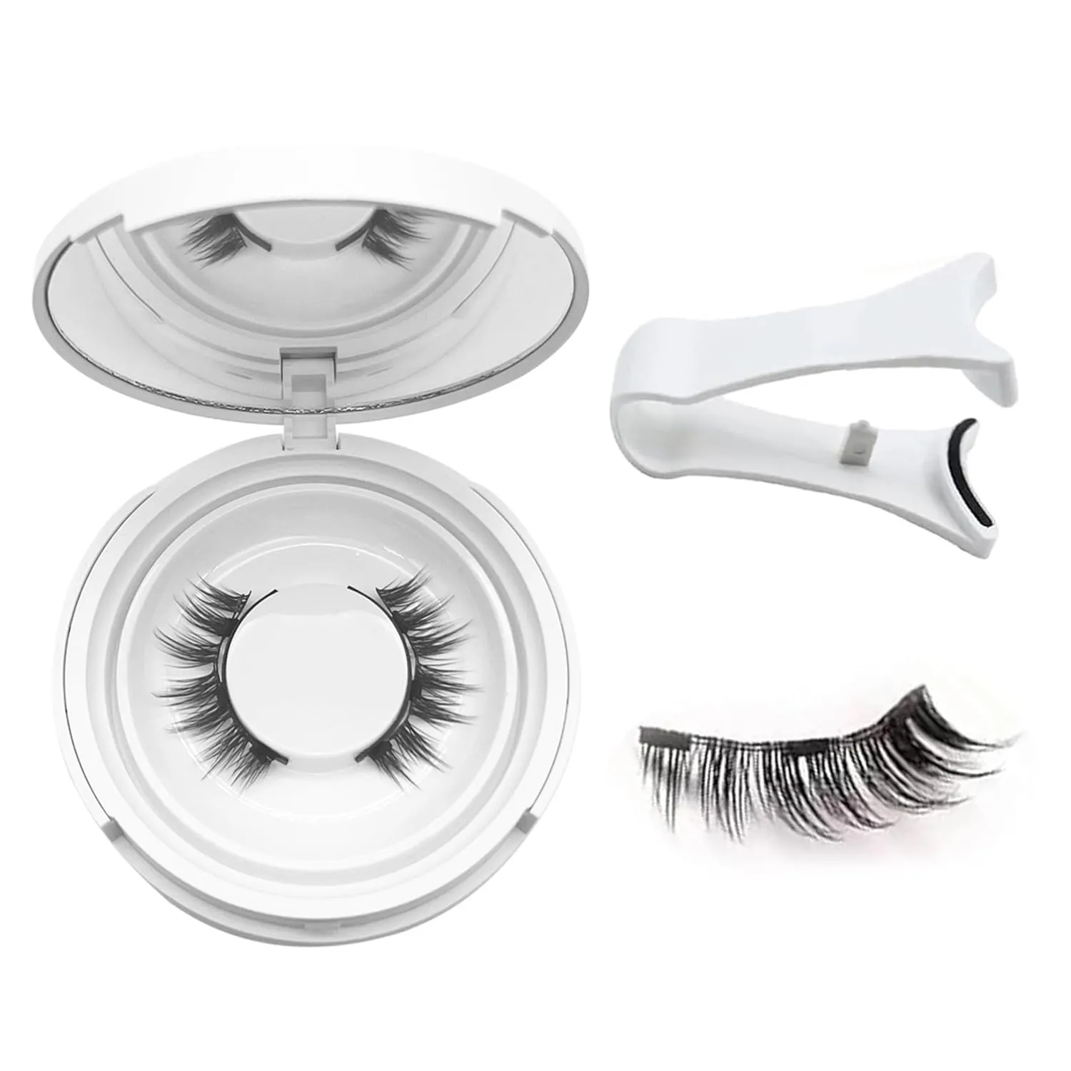 Elara Craft Magnetic Eyelashes with Applicator,Reusable Magnetic Eyelashes Natural Look,Easy to Wear and Remove Reusable Soft Lashes kit No Glue Needed(Simple)