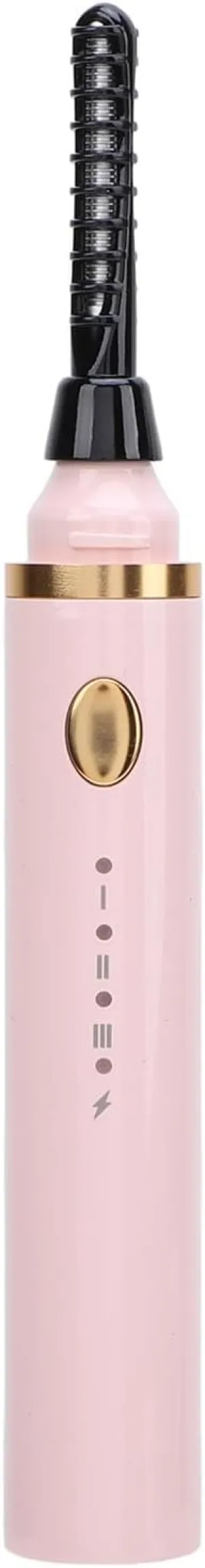 Electric Heated Eyelash Curler - Rechargeable Mini Eyelash Curler with Smart Temperature Controlled, Compact Heated Lash Curler for Quick Heating Curling (Pink)
