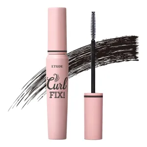 ETUDE Curl Fix Mascara #1 Black (7.5g) | A curl fix mascara that keeps fine eyelashes powerfully curled up for 24 hours by ETUDE's own Curl 24H Technology, Korean Makeup, Kbeauty, Perfect for Gift