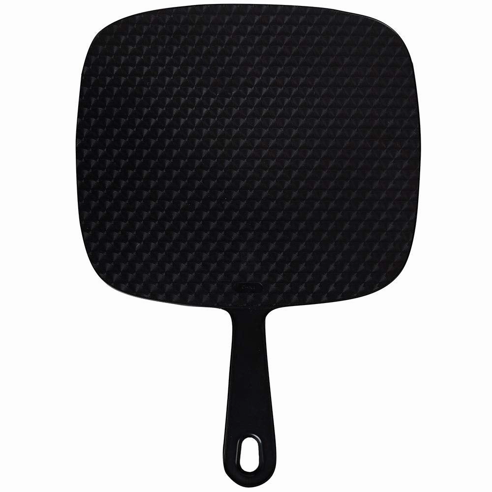 Extra Large Hand Mirror with Handle, 9" W X 12" L, Multi-Purpose Handheld Mirror with Distortion-Free Reflection, Black