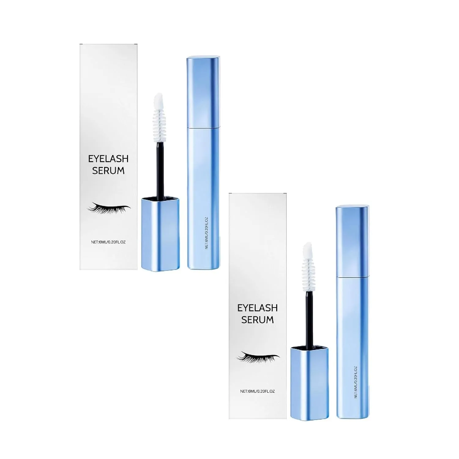 Eyelash Growth Support Serum, Eye Lash and Eyebrow Enhancing Serum, Korean Natural Extracts, Promotes Fuller and Longer Lashes for Women & Men, 6 Month Supply (2pcs)
