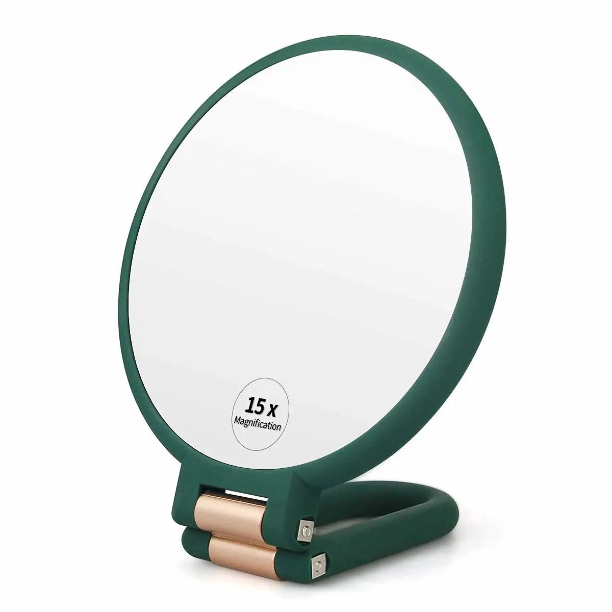 Folding Handheld Magnifying Makeup Mirror, Double-Sided