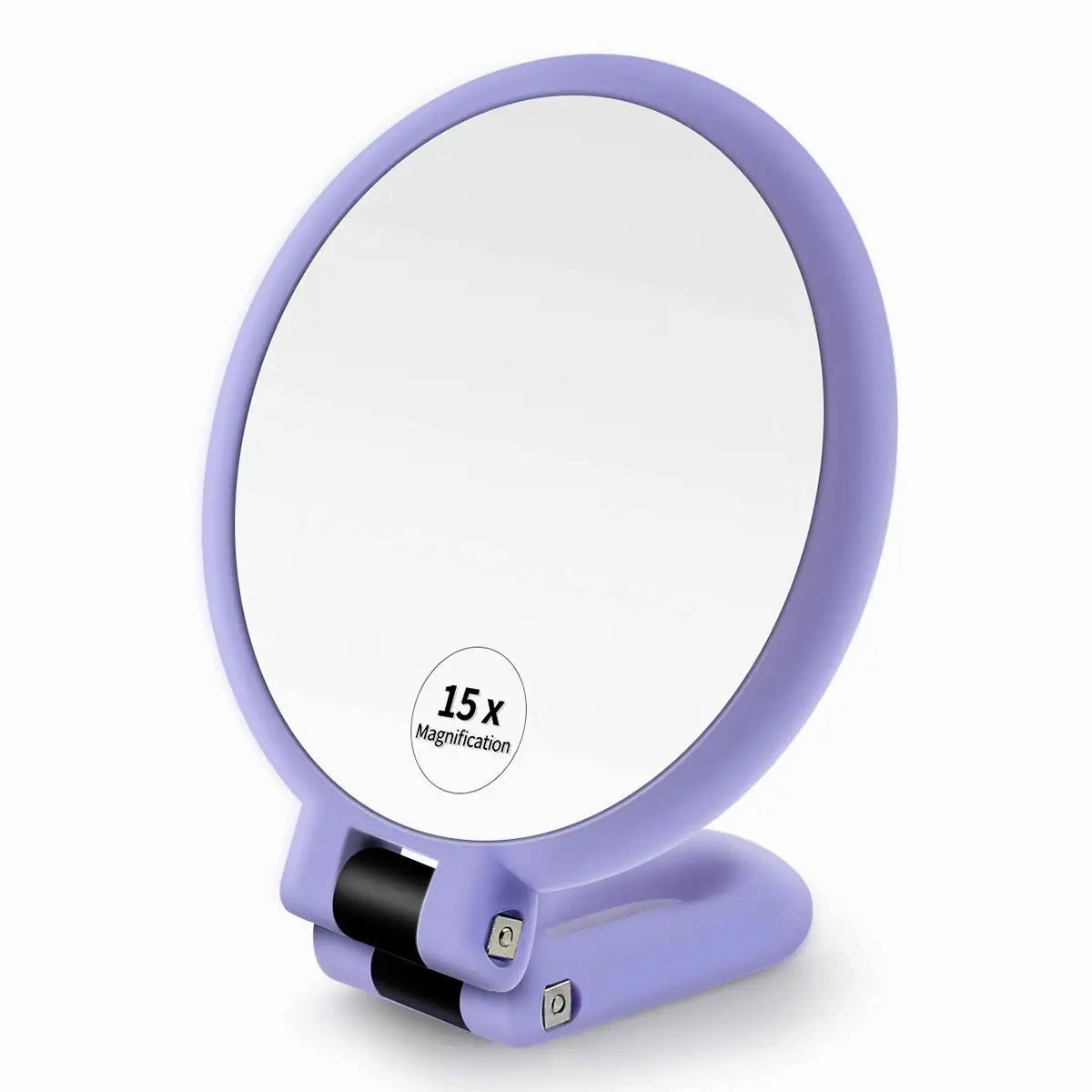 Folding Handheld Magnifying Makeup Mirror, Double-Sided