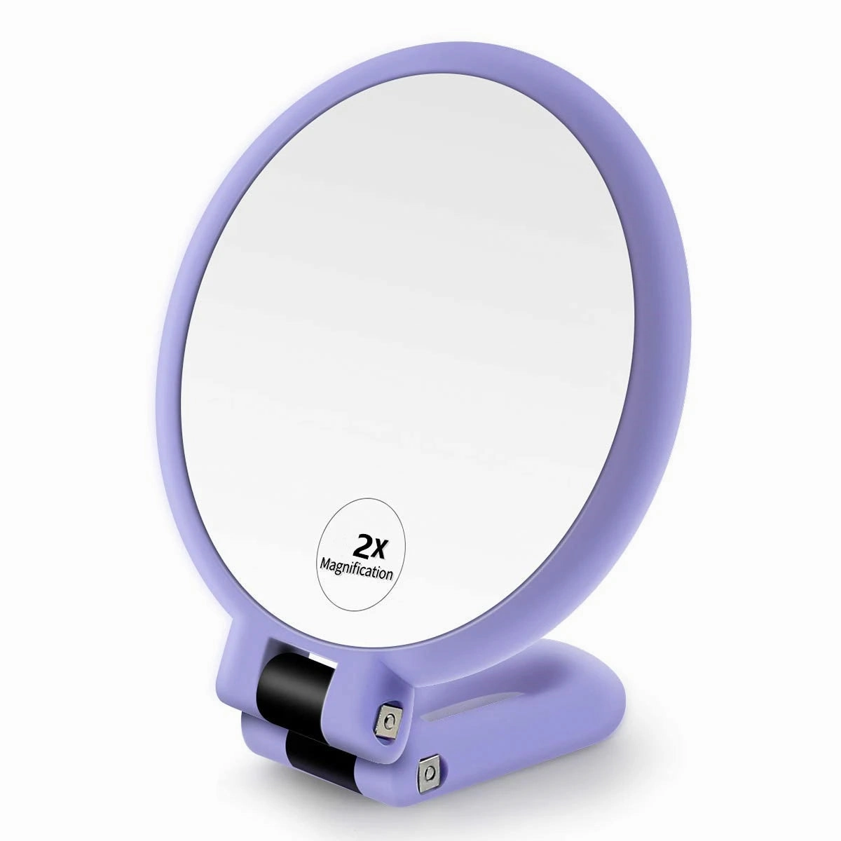 Folding Handheld Magnifying Makeup Mirror, Double-Sided