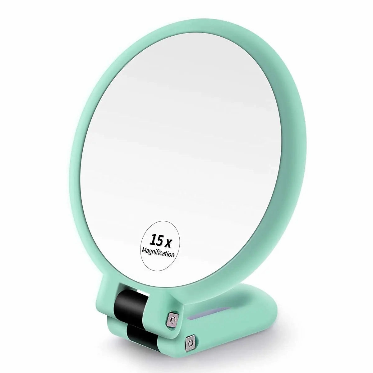 Folding Handheld Magnifying Makeup Mirror, Double-Sided