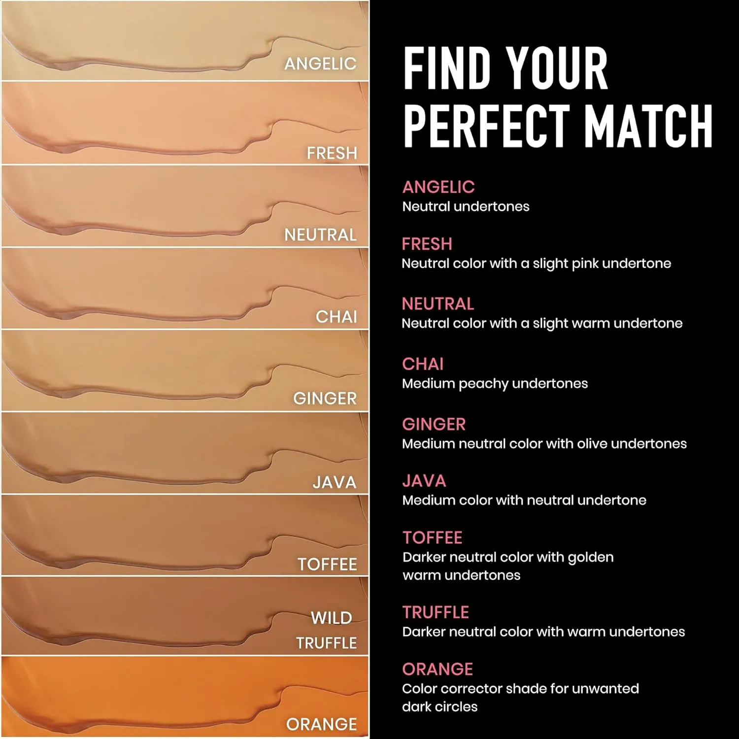 Frankie Rose Cosmetics Our Lil' Secret Concealer Sweat-Proof & Matte Under Eye Concealer, Long Lasting Full Coverage For Fine Lines, Dark Circles & Hide Imperfections - Angelic