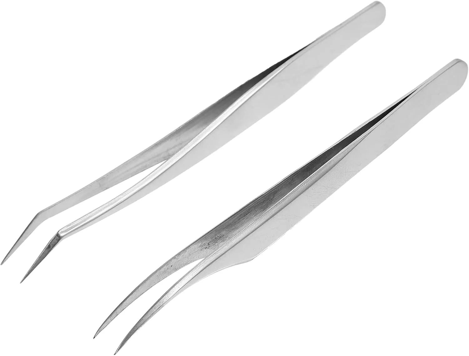 FRCOLOR 6pcs Eyelash Tweezers Curved for Precision Grafting Eyelash Extension Tools for Home Use for Lash Application