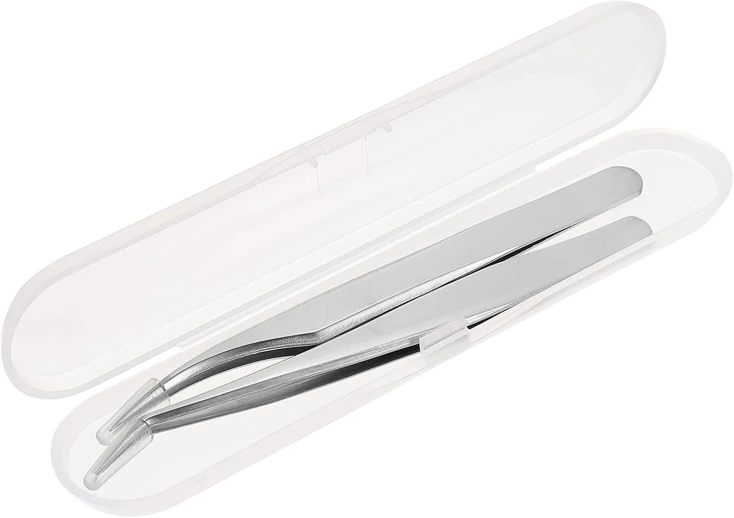 FRCOLOR 6pcs Eyelash Tweezers Curved for Precision Grafting Eyelash Extension Tools for Home Use for Lash Application