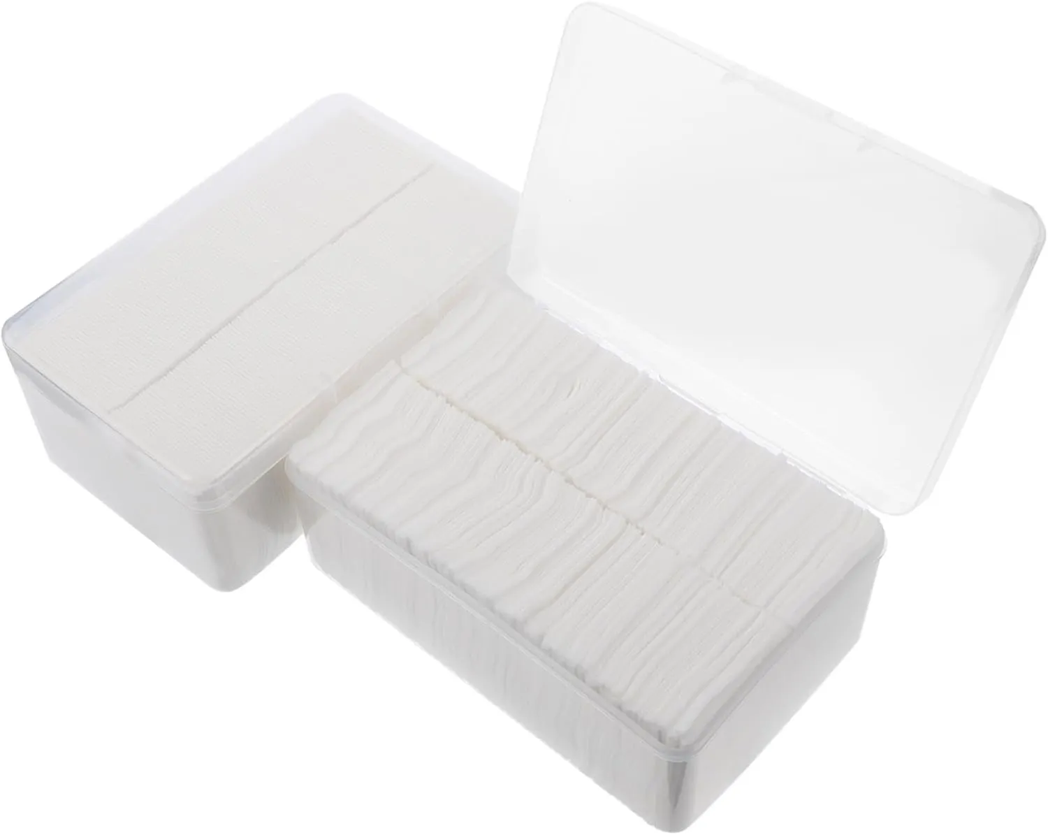 Gatuida 2000pcs Non-Woven Fabric Makeup Remover Pads Soft Cleansing Tools for Face Nail Polish Disposable Daily Use Rounds Convenient Storage Box