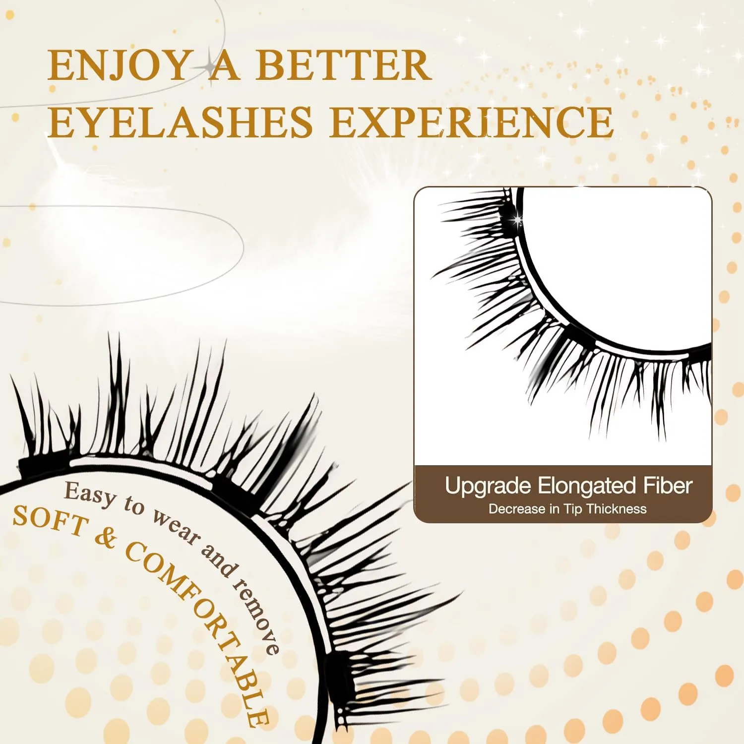 Ginani Magnetic Lashes,Ginani Magnetic Lashes Kit,Magnet Eyelashes with Applicator Natural Look,Reusable No Glue Needed Soft Eyelashes Kit for Women(Natural Fuller)