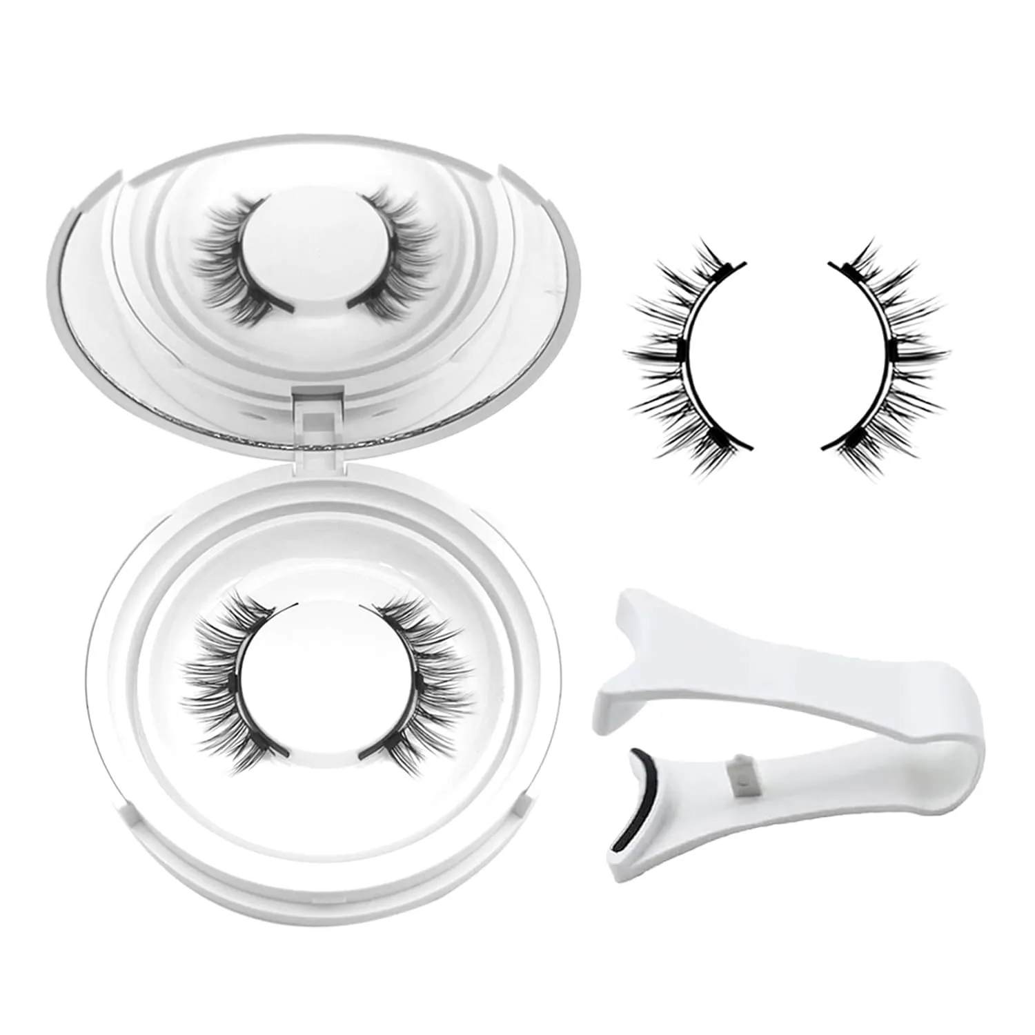Ginani Magnetic Lashes,Ginani Magnetic Lashes Kit,Magnet Eyelashes with Applicator Natural Look,Reusable No Glue Needed Soft Eyelashes Kit for Women(Natural Fuller)