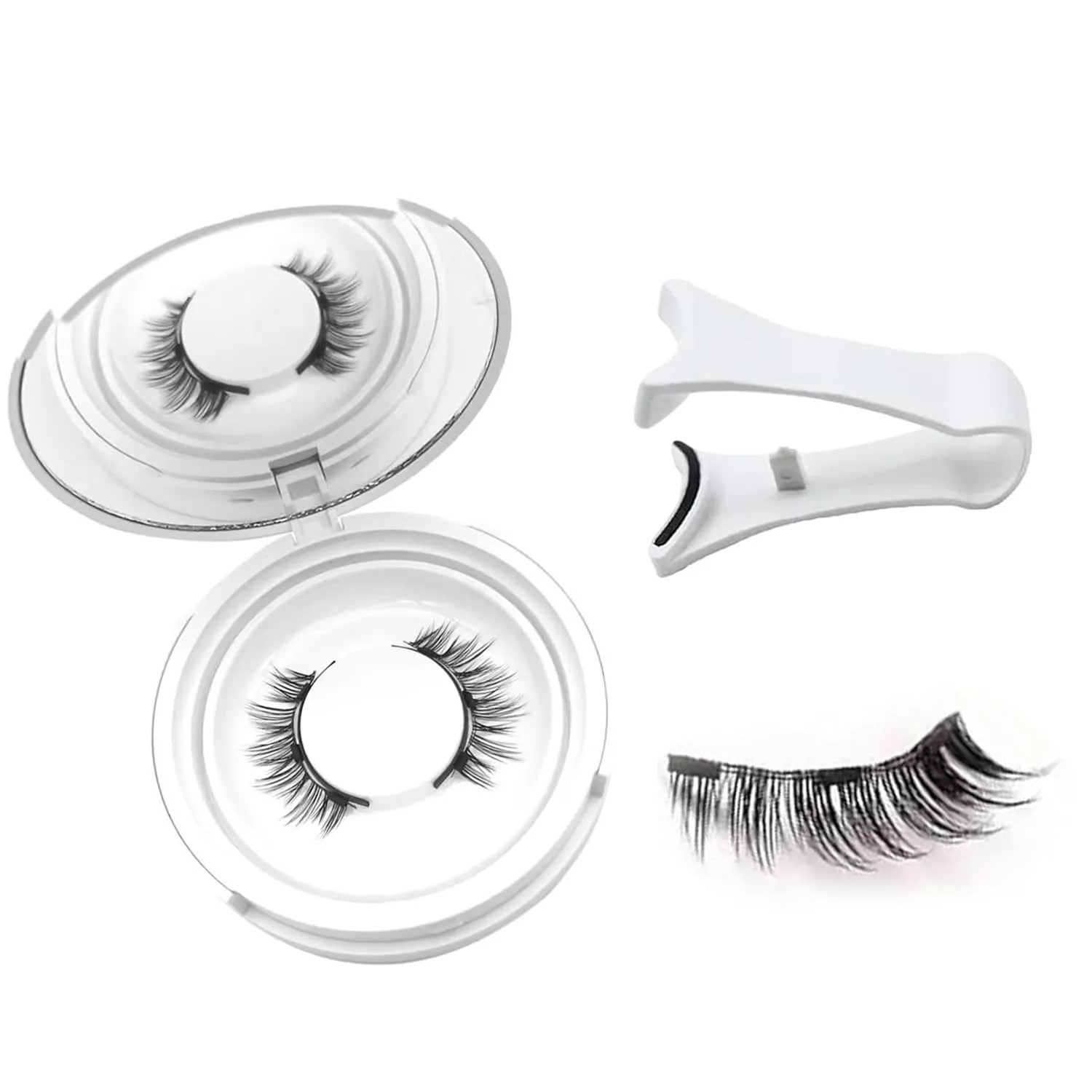 Ginani Magnetic Lashes,Magnetic Eyelashes with Applicator Natural Look,Ginani Magnet Eyelashes Kit,No Glue Needed Reusable Soft Lashes(Simple)