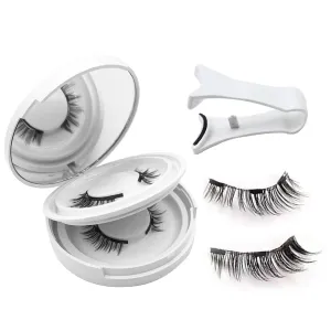 Ginani Magnetic Lashes,Magnetic Eyelashes with applicator Natural Look,Reusable No Glue or Liner Needed Soft Eyelashes Kit(Natural Simple)