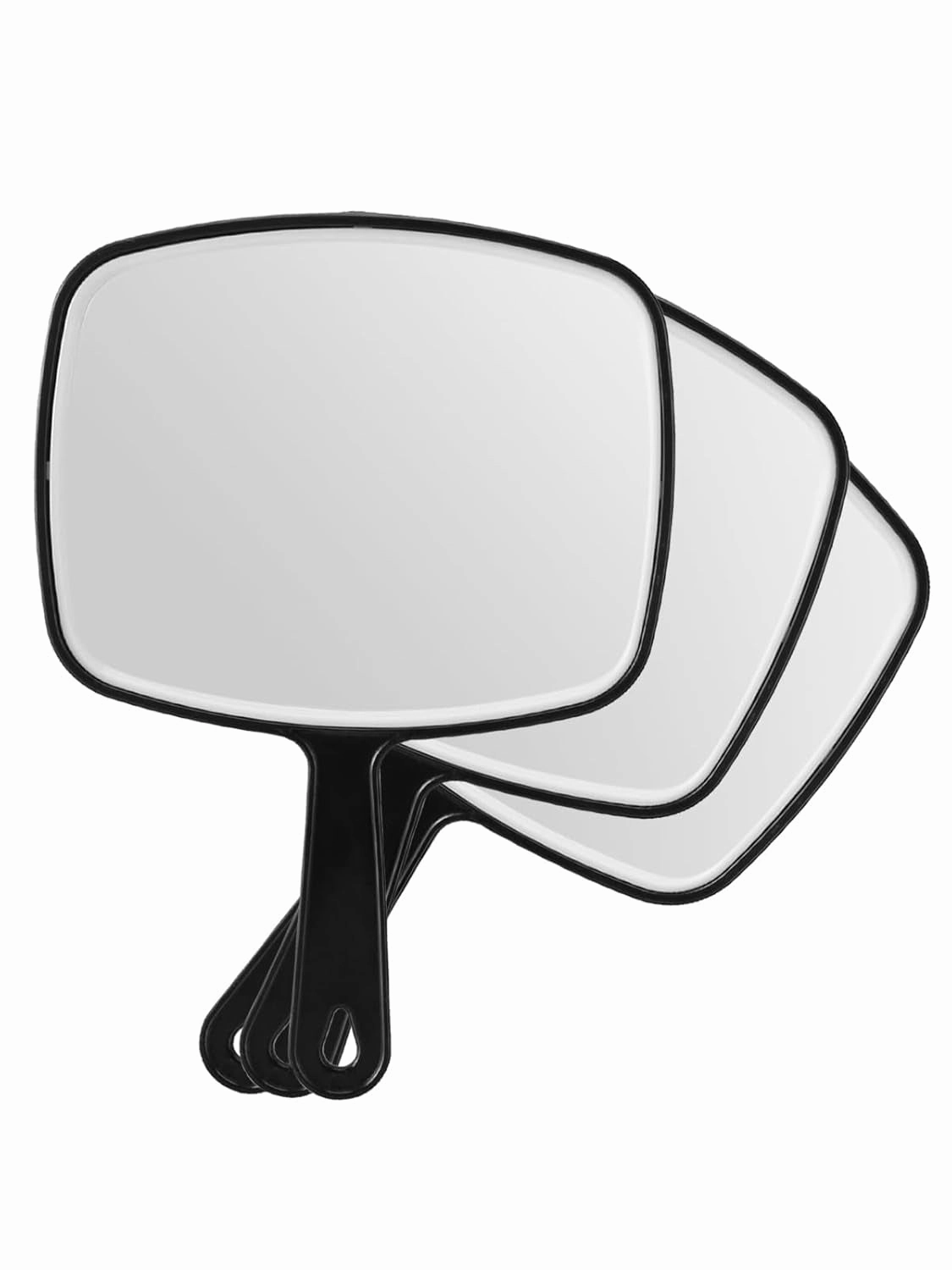 Hand Mirror, Extra Large Black Handheld Mirror with Handle, 9" W X 12.4" L