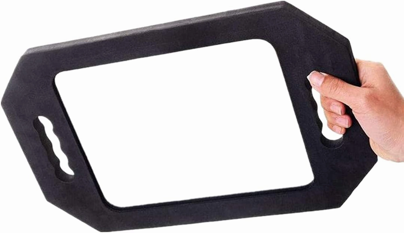 Handle Mirror – Large Hand Mirror with Double Handle - Rectangular Hand Held Mirror with Handle - Lightweight Hair Salon Equipment Hairstylist and Barber Accessories (1Pcs Rectangle)