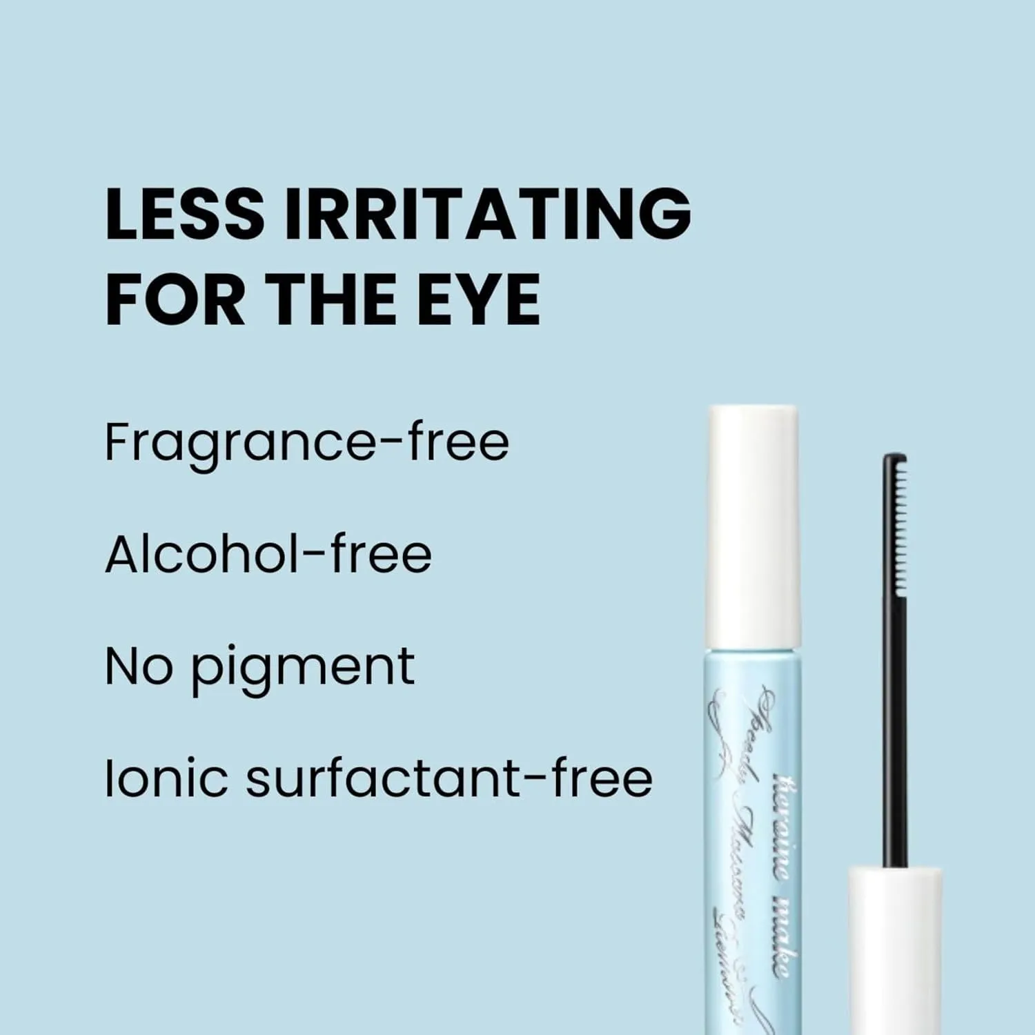 HEROINE MAKE by KISSME Mascara Duo Set | 2 Full-Size - Long & Curl Up Waterproof Mascara Black, Lengthening & Volume Fiber Tubing Mascara   Gentle Eye Makeup Remover for Waterproof Mascara