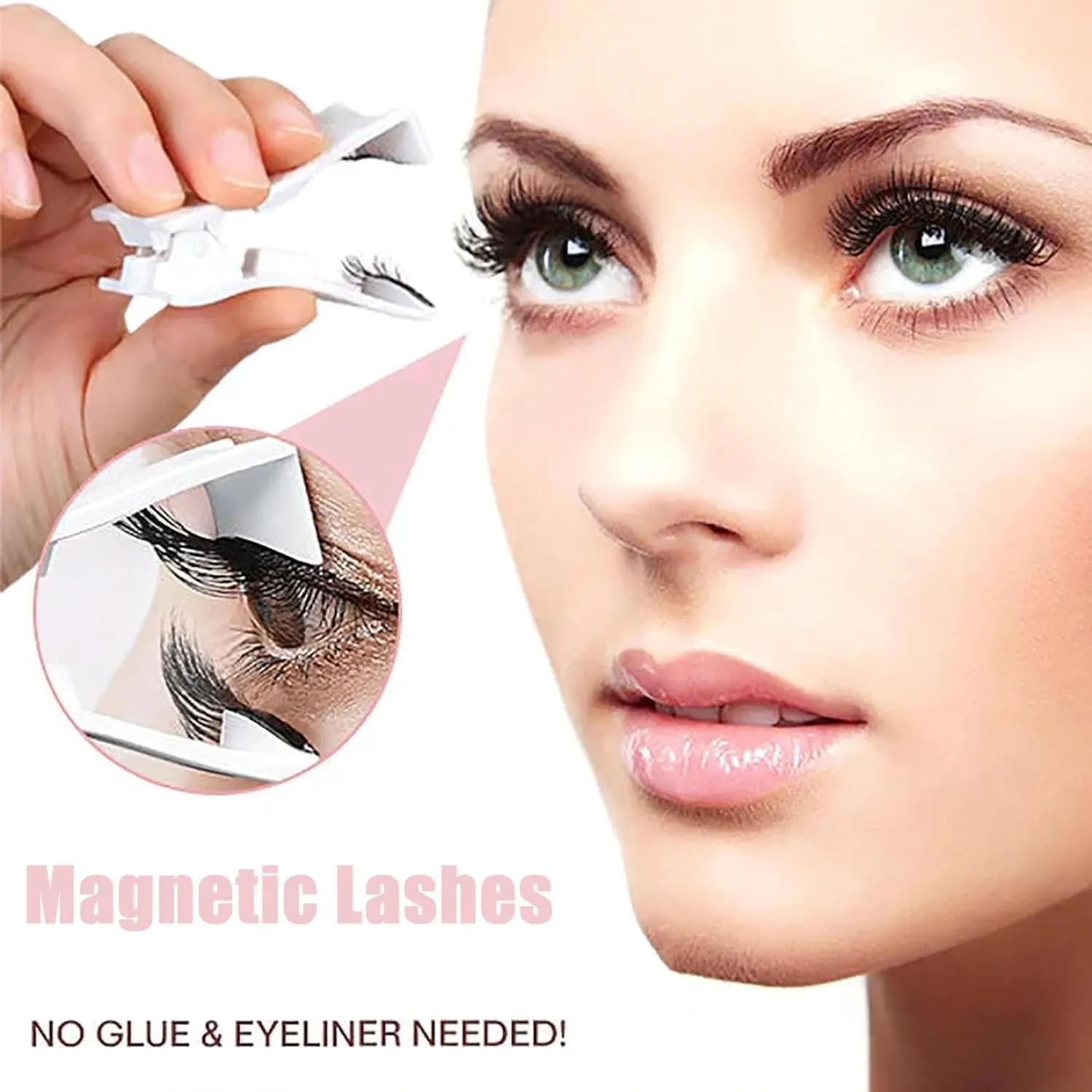 Keneva Magnetic Lashes, Keneva Beauty Magnetic Eyelashes, 2025 New Reusable Magnetics Eyelashes with Applicator,Magnetics Lashes Natural Look,No Glue Needed Easy to Wear and Removeve (Natural Simple)