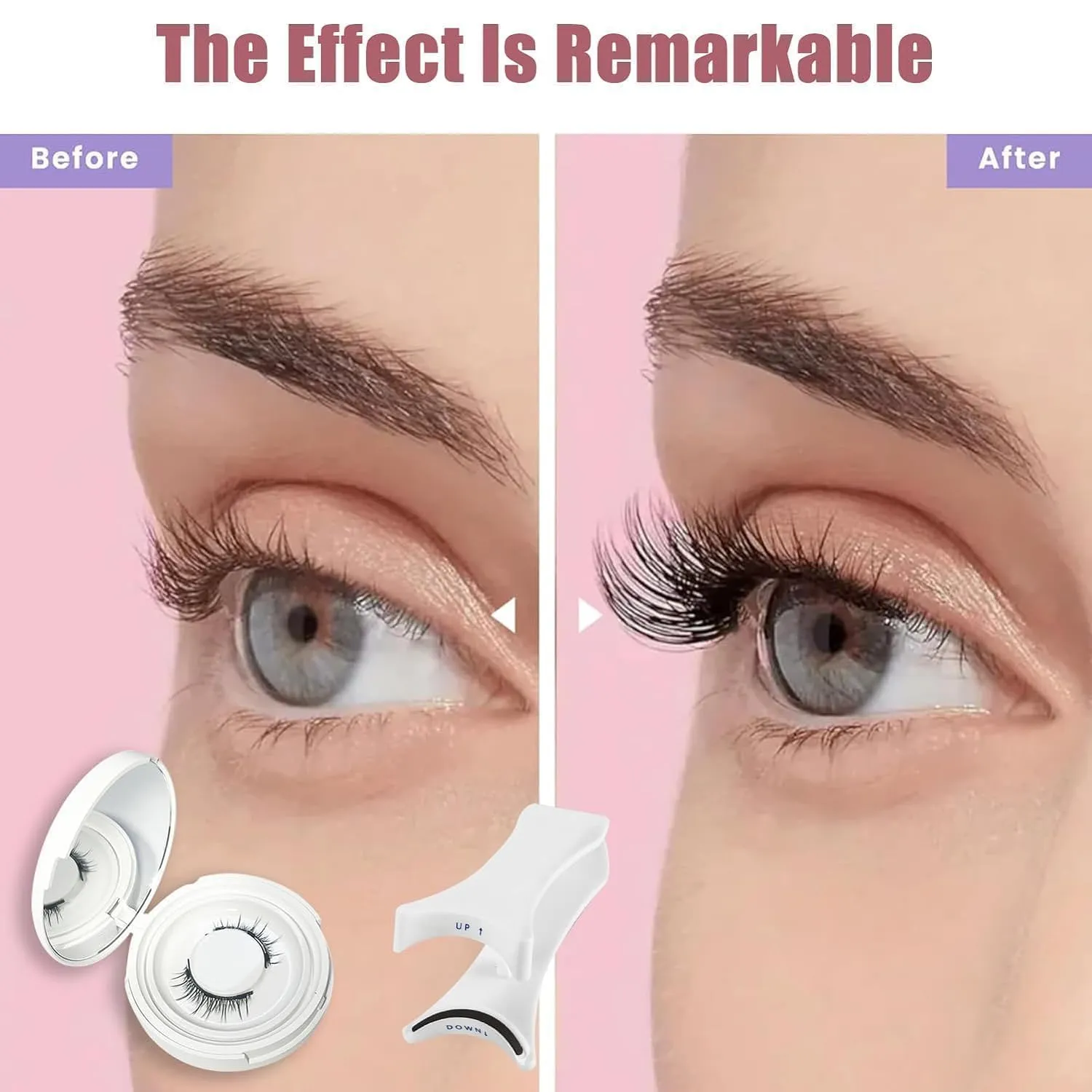 Keneva Magnetic Lashes, Keneva Beauty Magnetic Eyelashes, 2025 New Reusable Magnetics Eyelashes with Applicator,Magnetics Lashes Natural Look,No Glue Needed Easy to Wear and Removeve (Natural Simple)