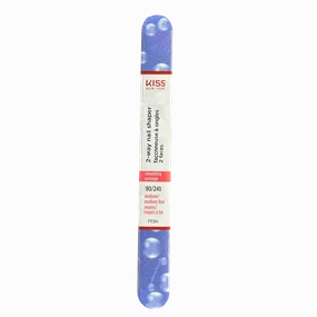 Kiss New York Washable Nail File 180/240 [Medium/Medium Fine] - F206N: Precision Nail Shaping Tool