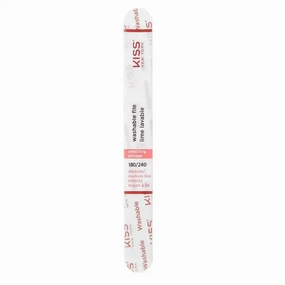 Kiss New York Washable Nail File 180/240 Medium/Medium Fine - F206N: The Perfect Tool for Impeccable Nails