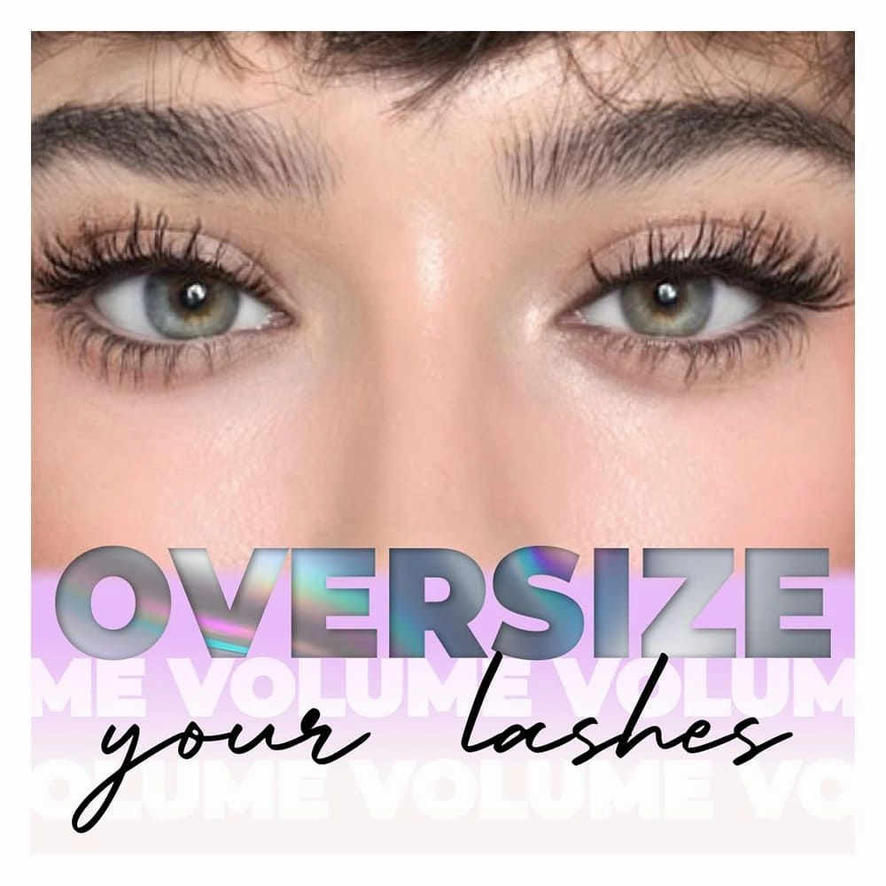 LAMEL Volume Double Oversize Mascara, Smudge Proof, Flake-Free, Vibrant Black