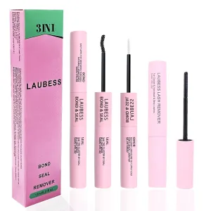 Lash Glue for Eyelash Clusters 3-in-1 Lash Remover for Lash Extensions Eyelash Glue Remover Lash Bond and Seal Waterproof DIY Eyelash Extension Remover 15ml(Black)