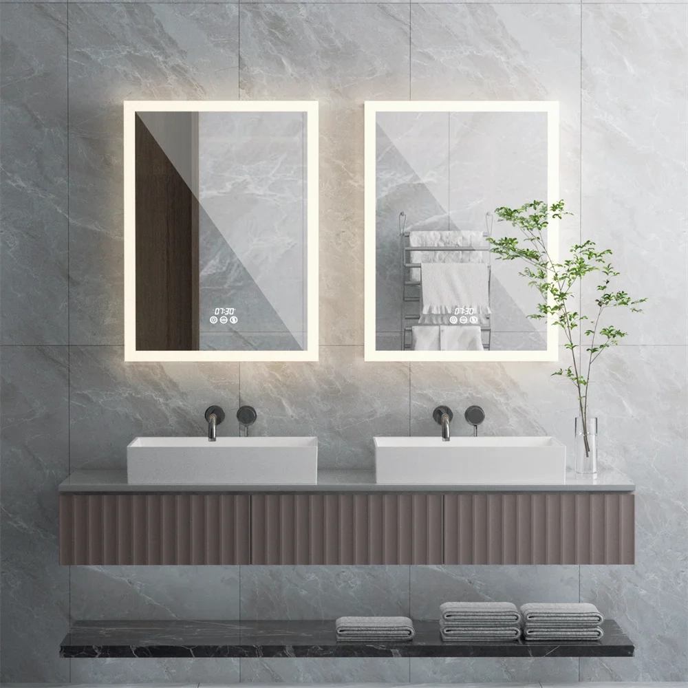 LED Bathroom Mirror Cabinet with Bluetooth, Anti-Fog, and Storage