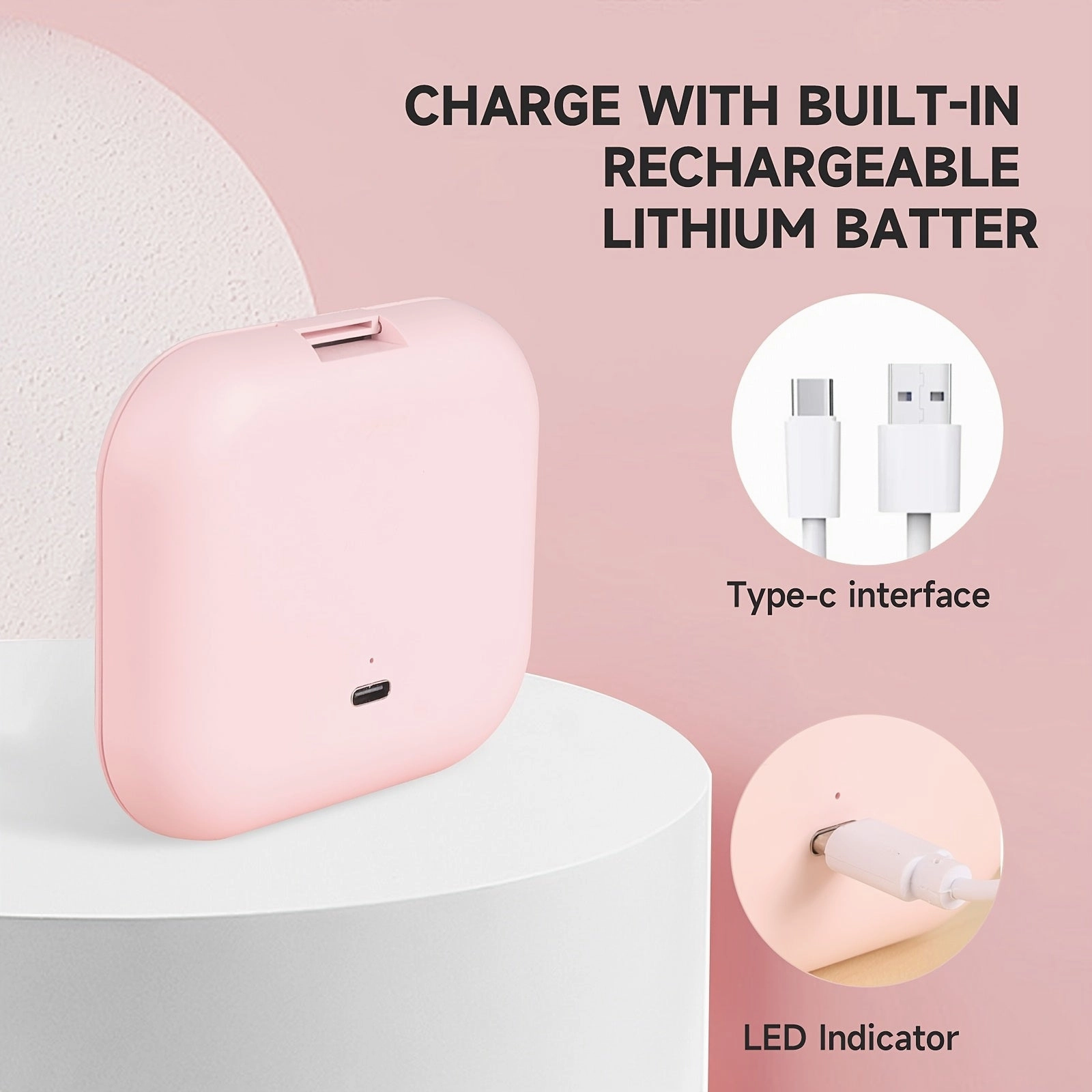 LED Lighted Handheld Mirror – Dual-Sided Magnifying with Adjustable Brightness