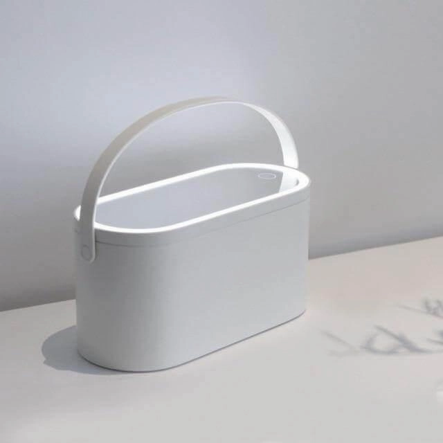 LED Makeup Organizer - 2-in-1 Cosmetic Storage with Mirror