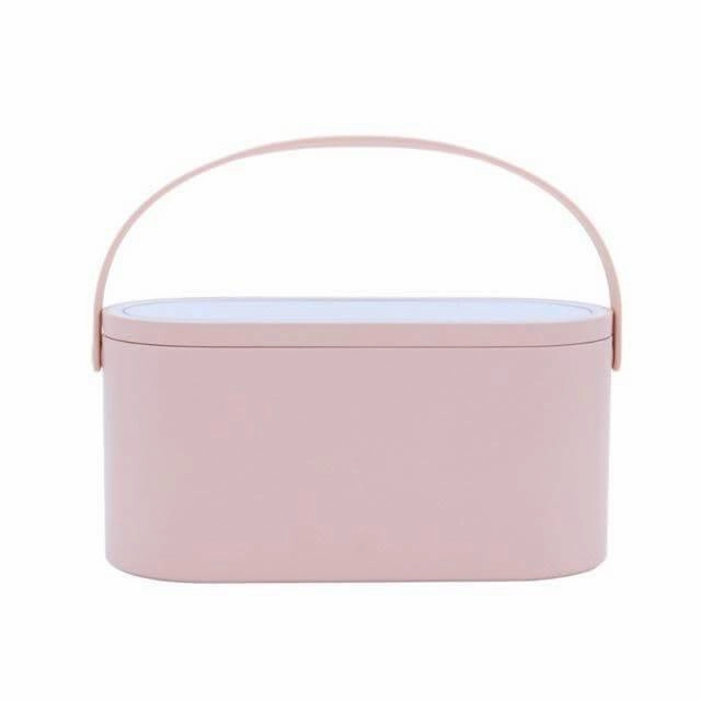LED Makeup Organizer - 2-in-1 Cosmetic Storage with Mirror
