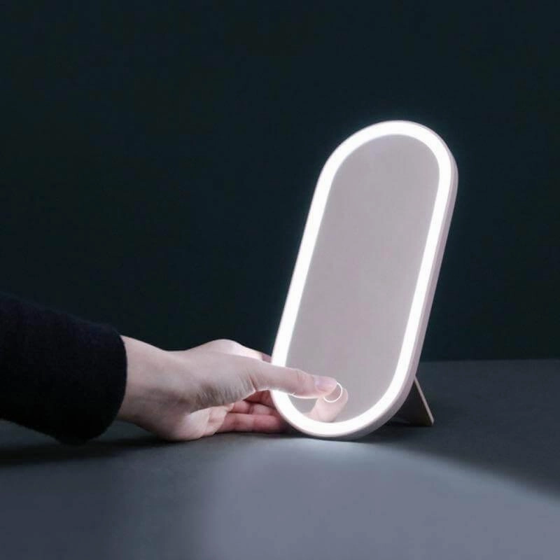 LED Makeup Organizer - 2-in-1 Cosmetic Storage with Mirror