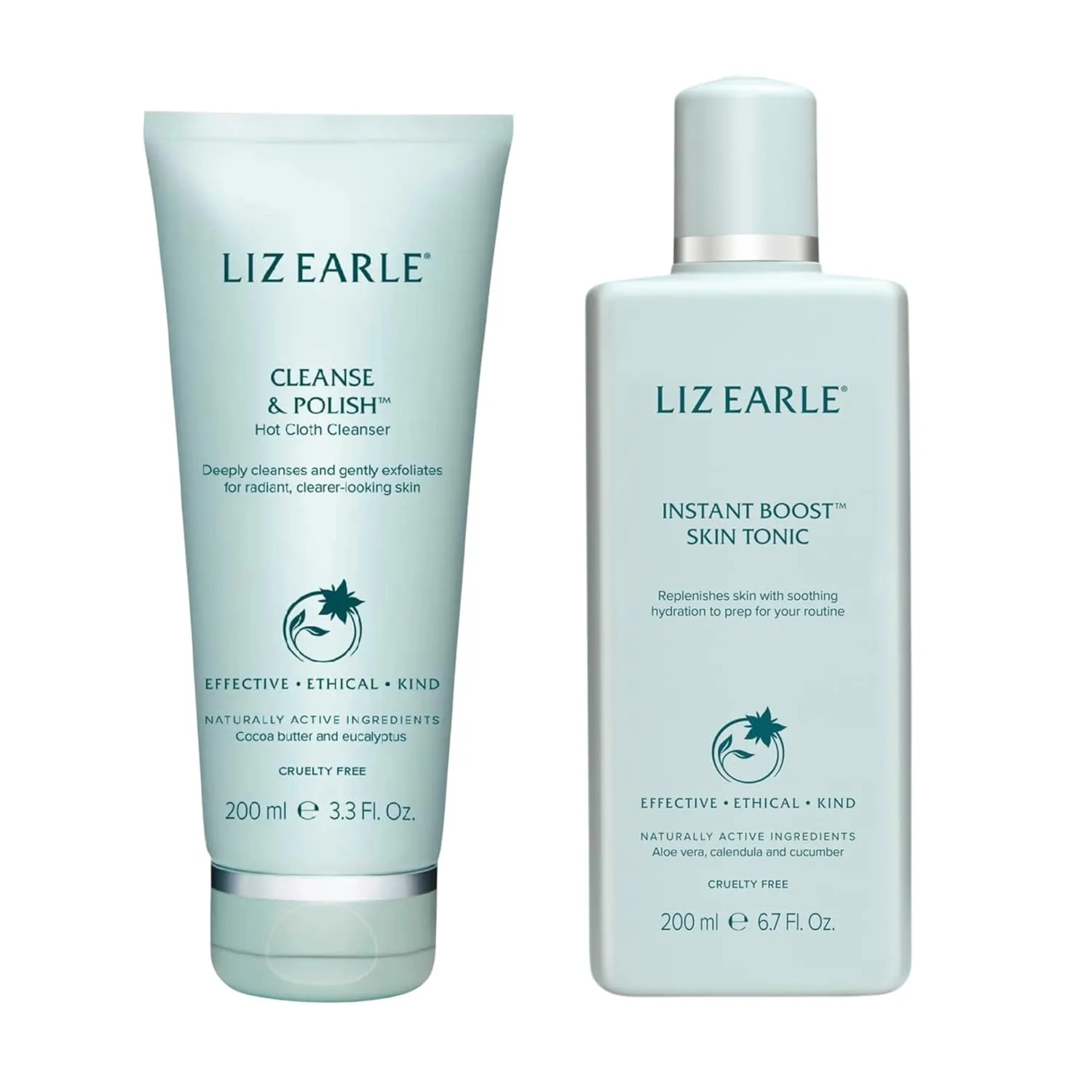 Liz Earle Hydration Duo - Gentle Face Wash (200 ml) & Facial Toner for Deep Cleansing and Hydrating - Boosts Hydration, Reveals Instant Radiance and Brightens Skin with Nourishing Botanicals (2 Count)