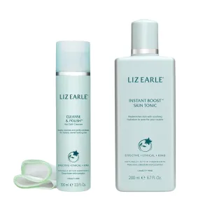 Liz Earle Hydration Duo - Gentle Face Wash & Facial Toner for Deep Cleansing and Hydrating - Boosts Hydration, Reveals Instant Radiance and Brightens Skin with Nourishing Botanicals (2 Count)