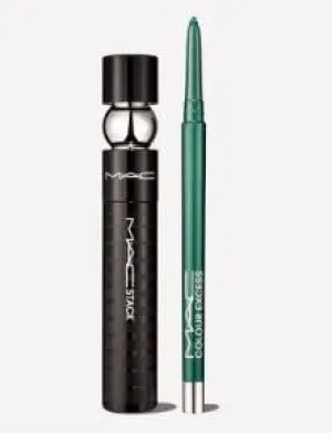 M.A.C Line and Lash Full Size Kit - M·A·C Colour Excess Gel Pencil Eye Liner (Pool Shark) and M·A·CStack Mascara Mega Brush.