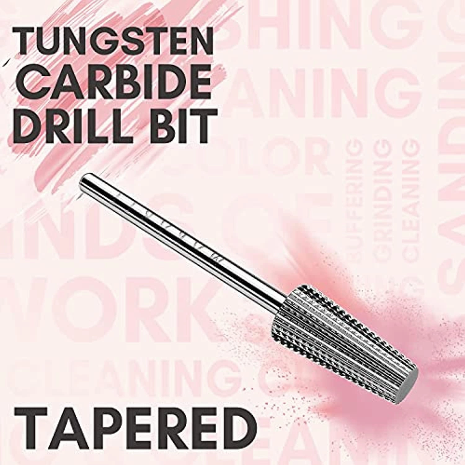 Makartt Rechargeable Nail Drill Electric Nail File Pink Stephanee 35000RMP Professional Nail Drill Kit with 5 in 1 Nail Drill Bits Tapered Drill Bits for Nails Fast Removing Acrylic Nail Hard Gels