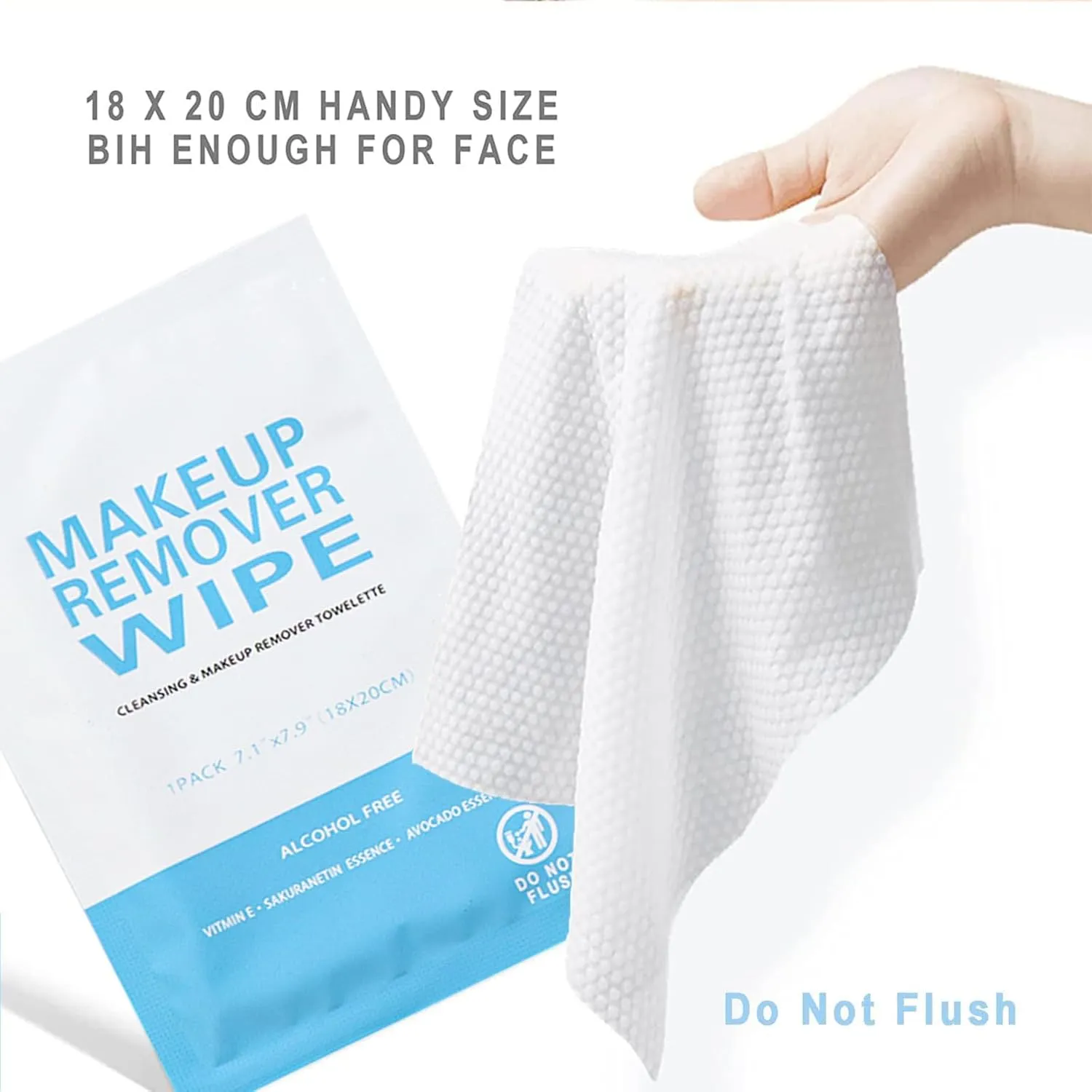 Makeup Remover Wet Wipes Individually Wrapped, 200 Pack Individual Wet Wipes, Clean Face Quickly, Wet Wipes Bulk for Makeup, Perfect for Travel, Hotel, Large Parties