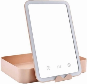 Makeup Mirror, Portable Mirror, Portable Mini Folding Desktop, LED Illuminated Mirror, Desktop Vanity Mirror. Living Room Bathroom