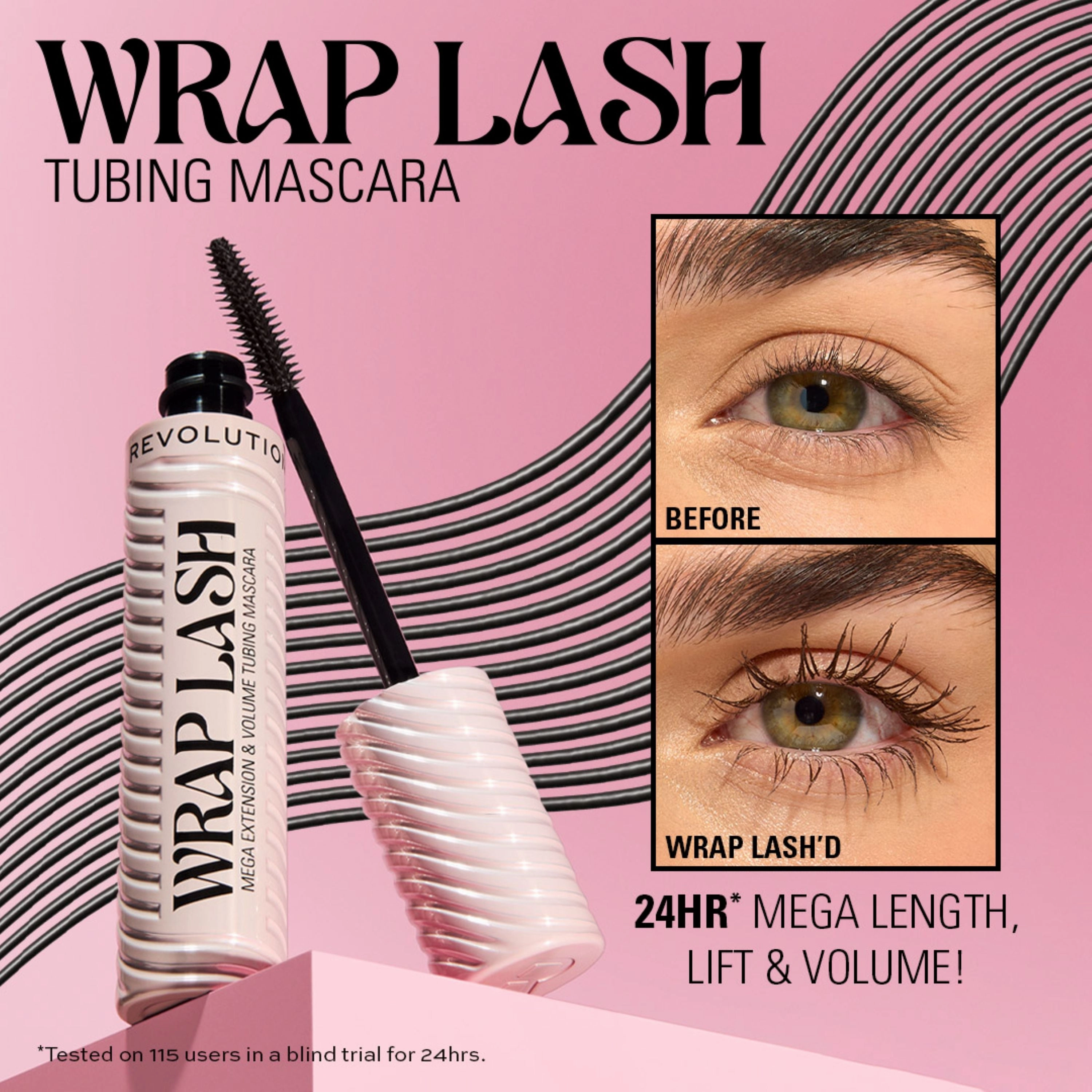 Makeup Revolution Wrap Lash Tubing Mascara Brown 9ml