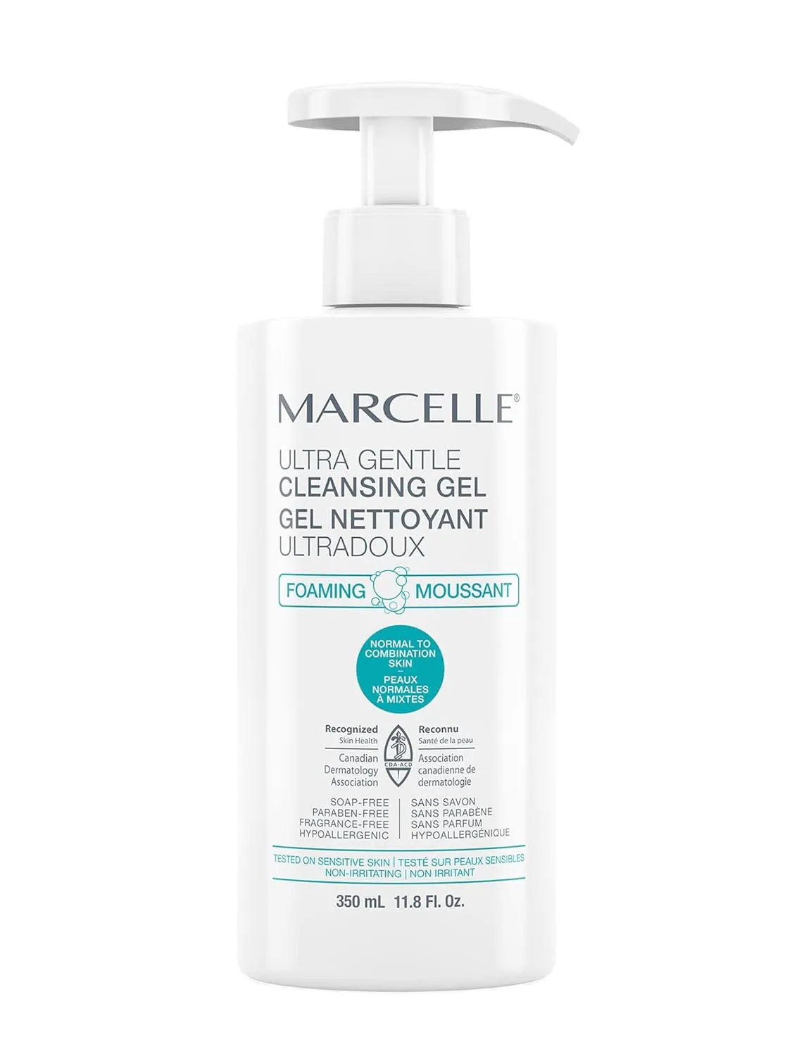 MARCELLE Ultra-Gentle Cleansing Gel, Foaming Gel, Unscented, 11.83 Fl Oz
