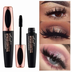 Mascara Made Of 4d Silk Fiber, Waterproof, Luxuriously Longer, Thicker, More Vol