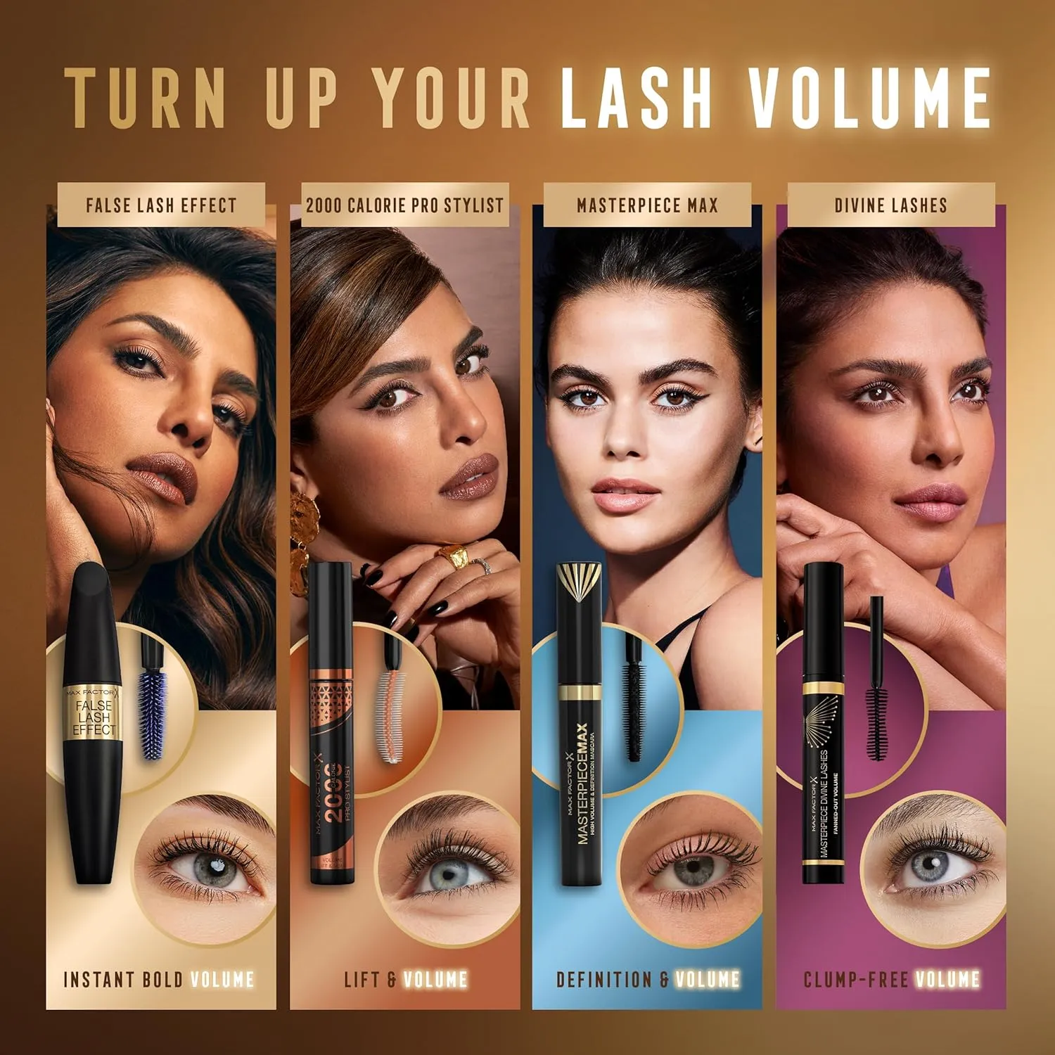 Max Factor False Lash Effect Mascara for Women, Black Brown, 0.4 Ounce