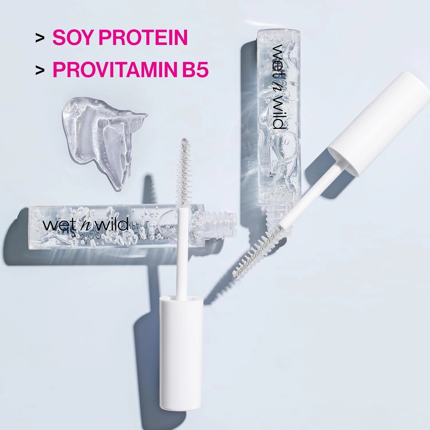 Mega Clear Brow & Lash Mascara - Sculpts Brows, Defines Lashes, Conditioning with Soy Protein & Provitamin B5, Primer & Top Coat, Cruelty-Free & Vegan - Clear