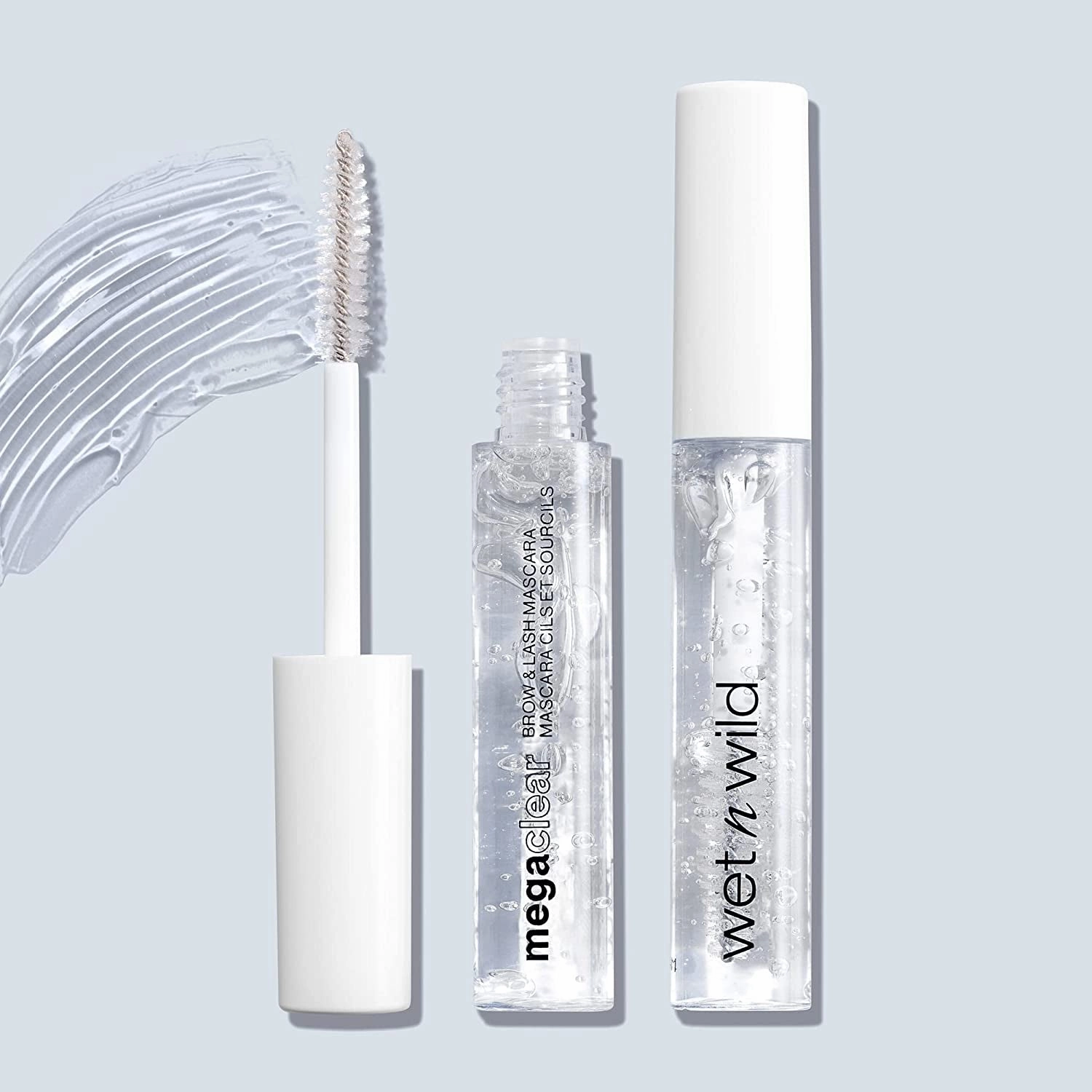 Mega Clear Brow & Lash Mascara - Sculpts Brows, Defines Lashes, Conditioning with Soy Protein & Provitamin B5, Primer & Top Coat, Cruelty-Free & Vegan - Clear
