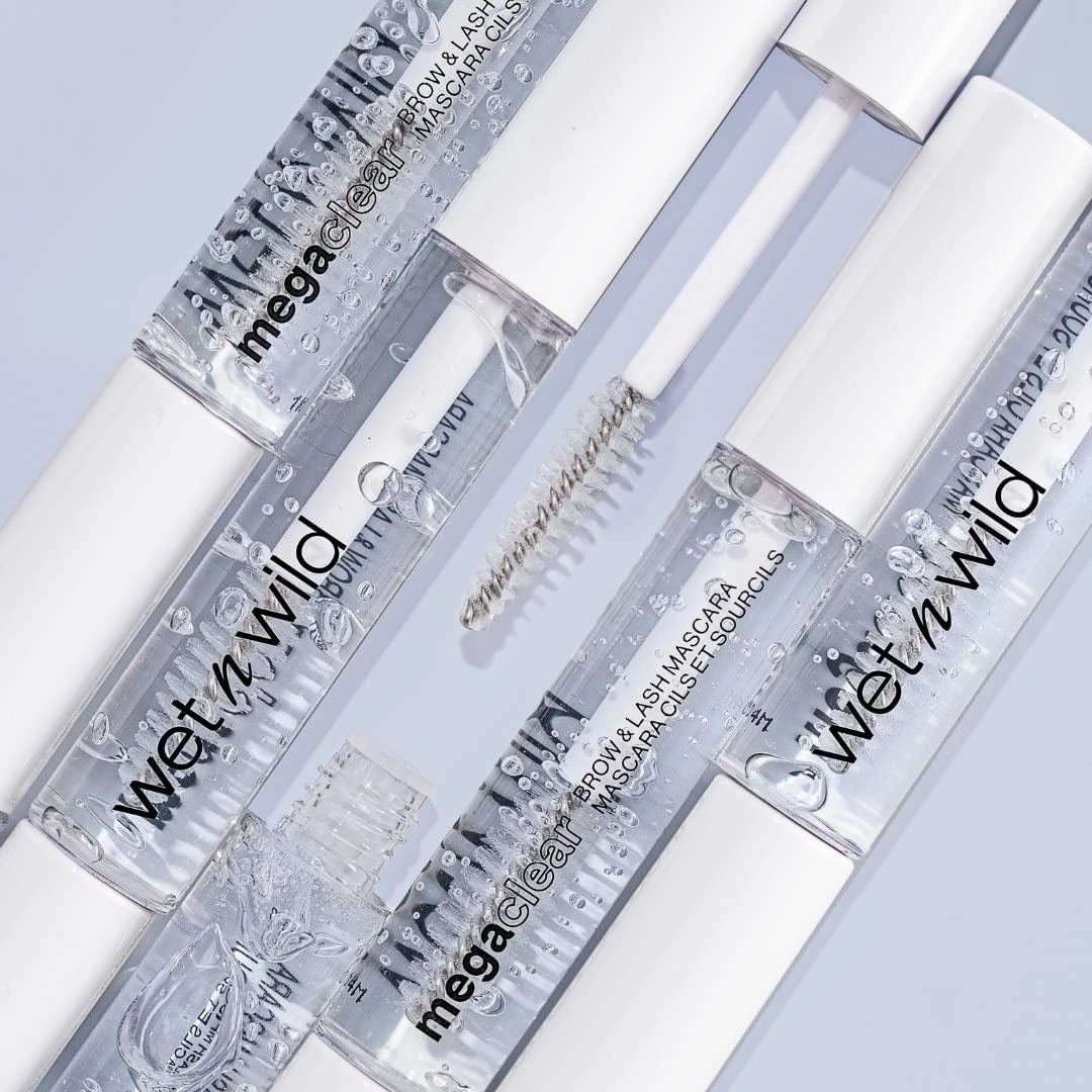 Mega Clear Brow & Lash Mascara - Sculpts Brows, Defines Lashes, Conditioning with Soy Protein & Provitamin B5, Primer & Top Coat, Cruelty-Free & Vegan - Clear