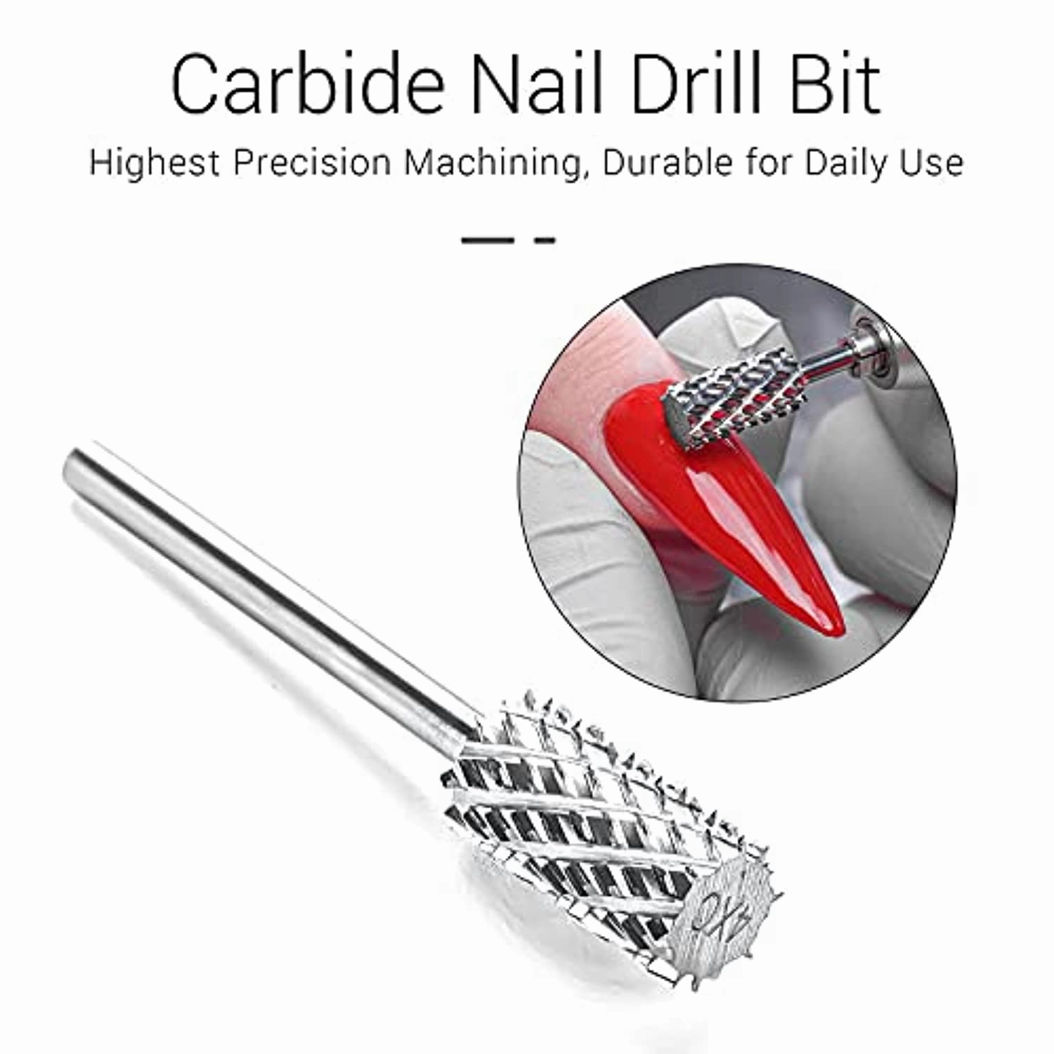 MelodySusie Professional Rechargeable 30000 rpm Nail Drill with Professional Nail Drill Bit 4XC, Portable E-File with Long Life Battery, Electric Tool for Acrylic Nail Natural Extension Poly Nail Gel